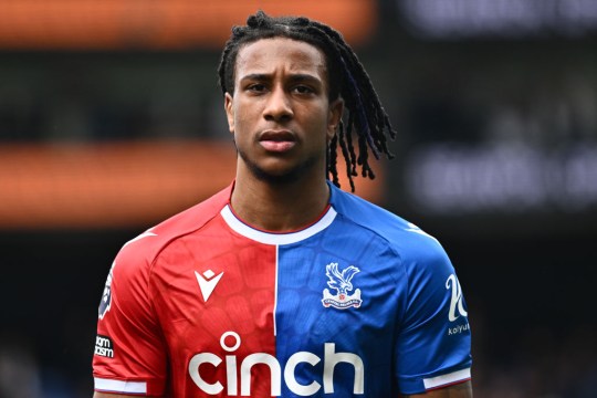 Michael Olise looks on during the Premier League match between Crystal Palace and Manchester City