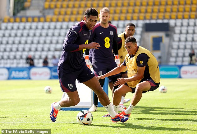 Both players have been going through intense training drills ahead of England's opening Euro 2024 match