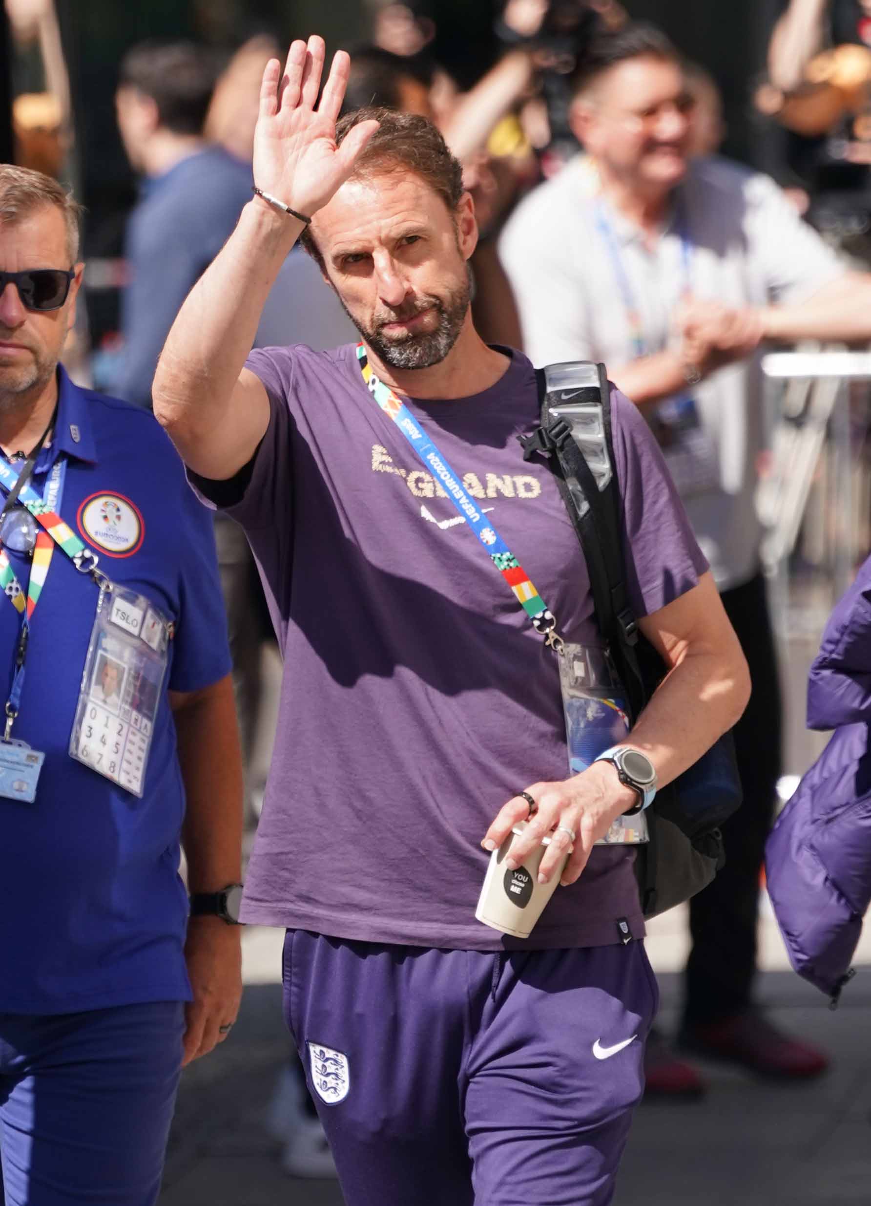 Southgate waved to fans that had come to applaud