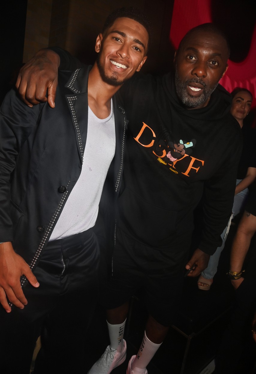 He was seen alongside actor Idris Elba